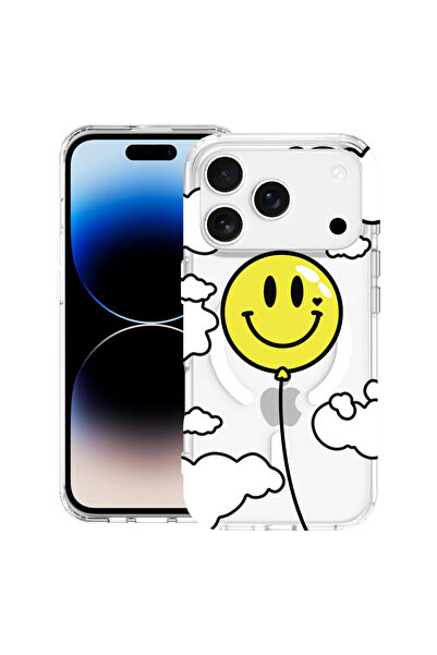 bestcase Θήκη MagSafe Anti Shock TPU για Apple iPhone 17 Pro, Balloon Smiley,...