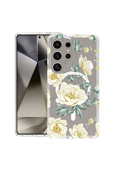 bestcase Carcasă antișoc MagSafe TPU pentru Samsung Galaxy S25 Ultra, Flori, ...