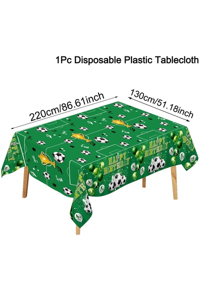 Choice3 خلفية حفلة عيد ميلاد بطابع كرة القدم (130×220 سم) - ديكور حفلة عيد مي...