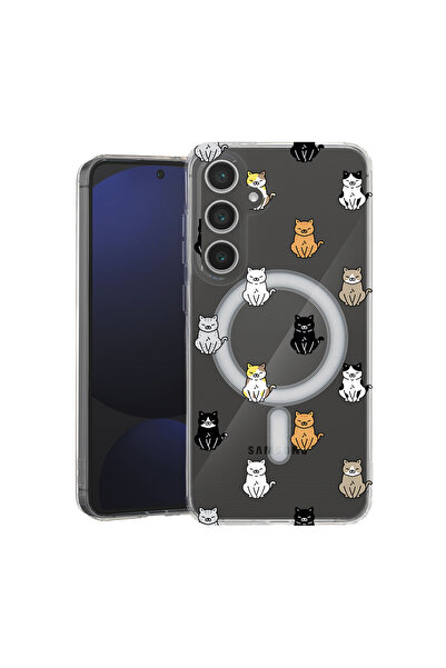 bestcase Carcasă antișoc MagSafe TPU pentru Samsung Galaxy A55, model pisică,...