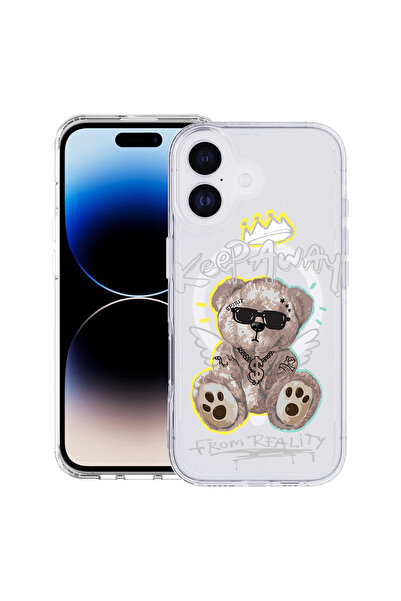 bestcase Carcasă antișoc MagSafe TPU pentru Apple iPhone 17, model Teddy Bear...