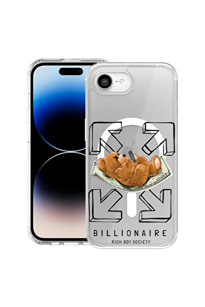 bestcase Carcasă antișoc MagSafe TPU pentru Apple iPhone 16e, Ursul Billionai...