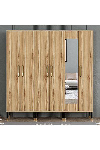 Kalender Dekor Demet-1-3-3 Ayaklı Aynalı Ayakkabılık Portmanto Vestiyer