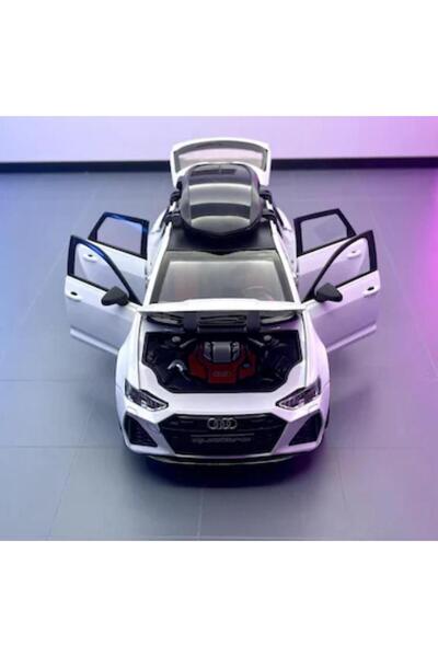 scntoys Audi Rs6 1:24 Metal Maket Araba Beyaz Birebir Wagon Açılan Kapılar Audi Rs6 Diecast Model Araba