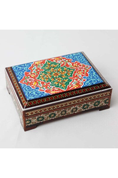 Pars Antika El Boyama İran Hatem Sanatı Mücevher Kutusu