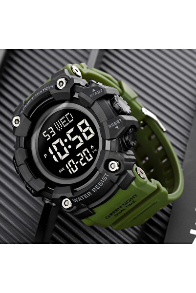 Skmei Men's Watch Sport Digital Stopwatch Alarm Light Military