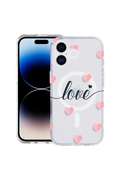 bestcase Carcasă antișoc MagSafe TPU pentru Apple iPhone 17, Inimi zburătoare...