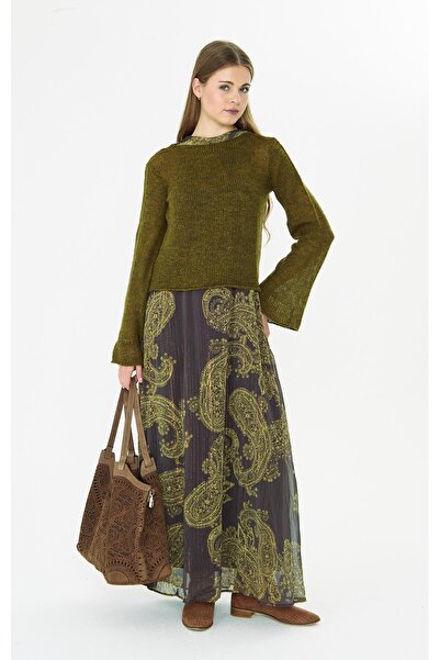 MODA Triko Kazak Yağ Yeşili