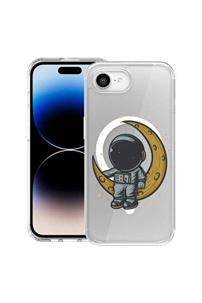 bestcase Carcasă antișoc MagSafe TPU pentru Apple iPhone 16e, Astronaut pe Lu...
