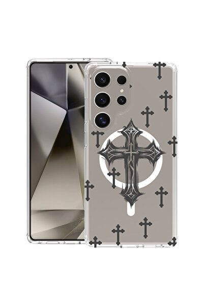 bestcase Carcasă MagSafe Anti-Șoc TPU pentru Samsung Galaxy S25 Ultra, Cross,...