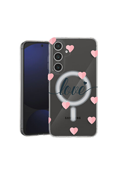 bestcase Carcasă antișoc MagSafe TPU pentru Samsung Galaxy A56, Inimi zburăto...