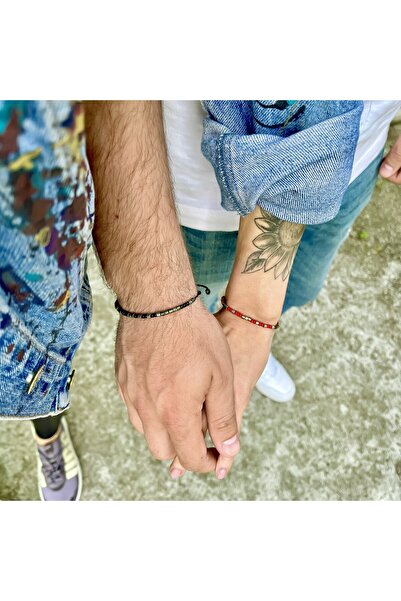 Velar Bracelets Set Bratari Cuplu Cuplu Cod Morse - Mesaj ascuns: Te voi iubi mereu