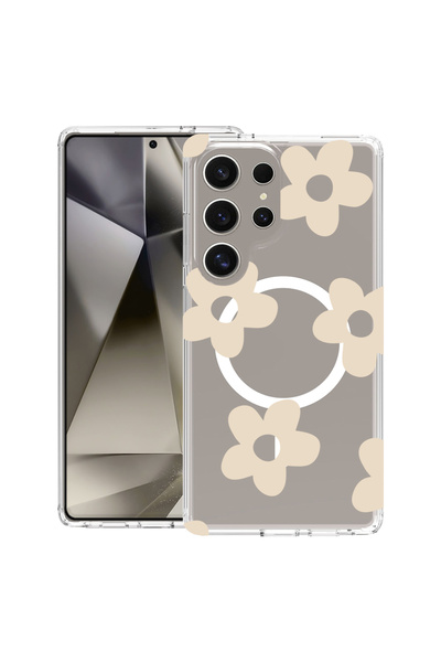 bestcase Carcasă antișoc MagSafe TPU pentru Samsung Galaxy S25 Ultra, Retro D...