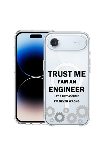 bestcase Carcasă antișoc MagSafe TPU pentru Apple iPhone 17 Air, Sunt inginer...