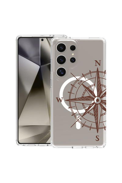 bestcase Carcasă antișoc MagSafe TPU pentru Samsung Galaxy S25 Ultra, Compass...