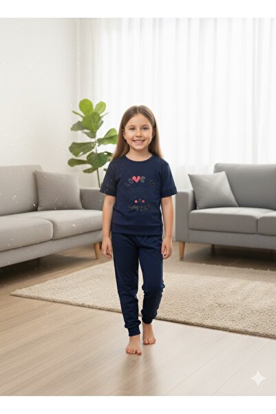 FAMES PİJAMA ДЕТСКИ ПИЖАМА СЕТ В ТЪМНОСИН ЦВЯТ