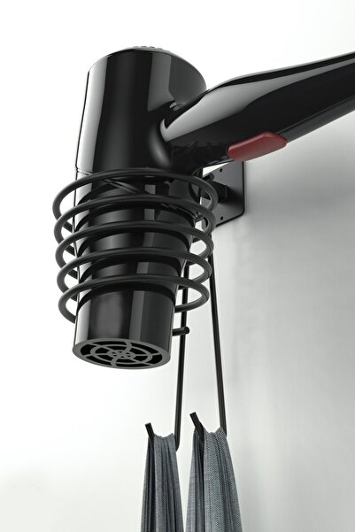 Kiesa Fön Makinesi Askısı Saç Kurutma Makinesi Tutacağı, 2'li Havlu Kancalı S...