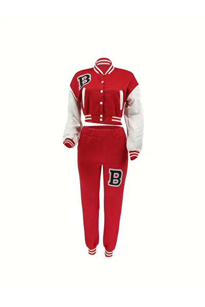 ALPACO Γυναικείο μακρυμάνικο γιακά με κουμπιά μπροστά Παντελόνι με ράστερ σετ δύο κλωστών