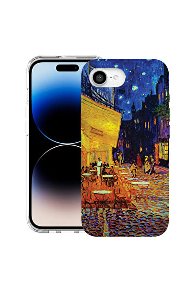 bestcase Carcasă antișoc MagSafe TPU pentru Apple iPhone 16e, Terasa Van Gogh Café noaptea, 1988339 AS 1283