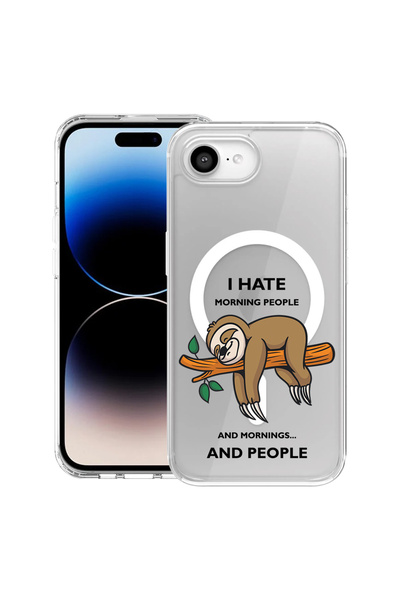 bestcase Carcasă antișoc MagSafe TPU pentru Apple iPhone 16e, I Hate Morning,...