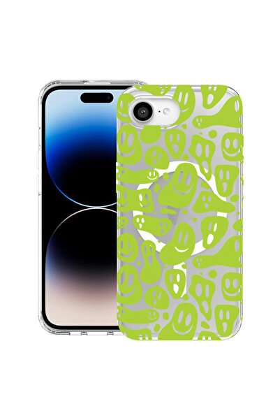 bestcase Carcasă antișoc MagSafe TPU pentru Apple iPhone 16e, verde acid smil...