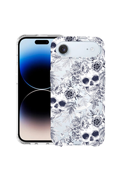 bestcase Carcasă antișoc MagSafe TPU pentru Apple iPhone 17 Air, model craniu...