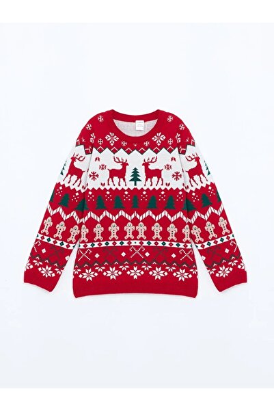 LC Waikiki Hanorac pentru băiat cu temă roșie de Crăciun LCW Kids