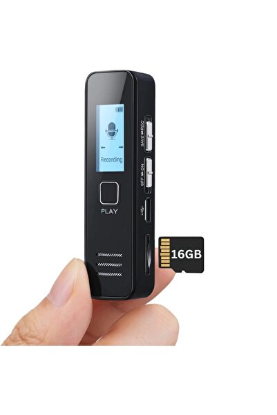 iUni Mini Digital Voice Recorder 007, 16GB, 17 hours of autonomy, MP3 Player