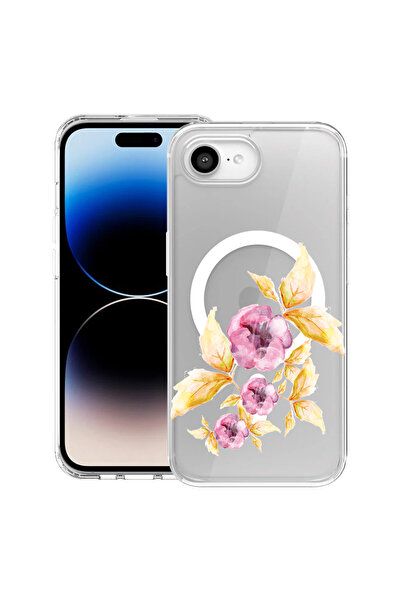 bestcase Carcasă antișoc MagSafe TPU pentru Apple iPhone 16e, flori pastelate...