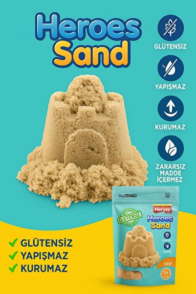 hak-iş oyuncak Sand Gluten-Free Natural Kinetic Play Sand 500 Gr – Non-Sticky...