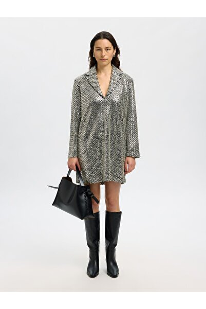 Selected Femme Midikleid Pailletten