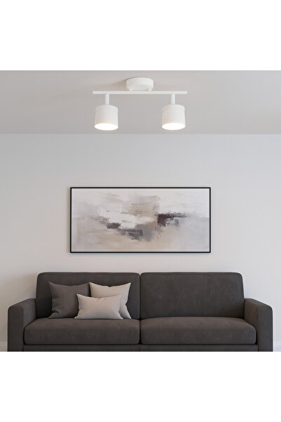 RFAN Lampă de tavan, model DB60310-2, 2 becuri LED GX53, alb