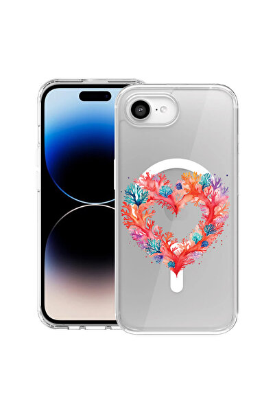 bestcase Carcasă antișoc MagSafe TPU pentru Apple iPhone 16e, culoarea inimă ...