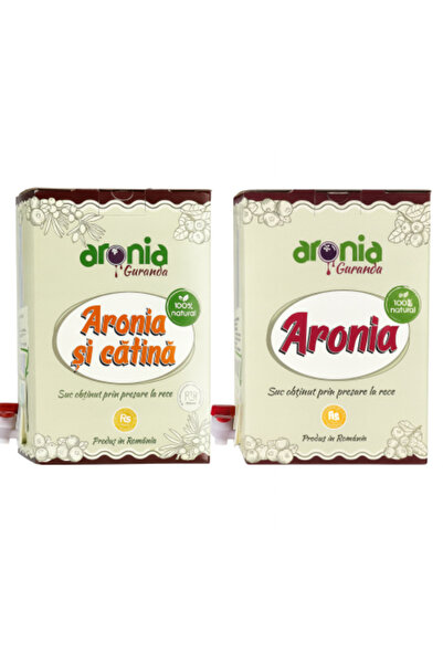 Aronia Guranda Pachet de 9 x 100%, Suc de Aronia și cătină presat la rece, 500ml (4.5L)