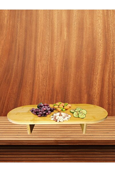 Bonjour Gift & Hobby Bamboo Standing Presenter, Decorative Breakfast Presenter Standing Serving Tray and Cutting Board