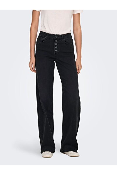 ONLY Jeans mit weitem Bein ONLMADISON Hohe Taille Weiter Beinschnitt Jeans