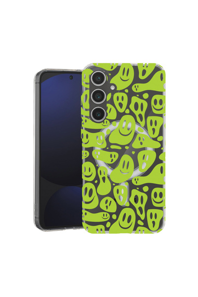 bestcase Θήκη MagSafe Anti Shock TPU για Samsung Galaxy A55, Πράσινο Acid Smi...