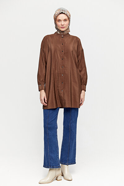 Setrms Hakim Yakalı Düşük Omuz Paraşü Tunik