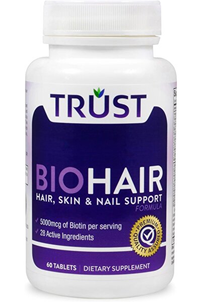 Trust تركيبة بيوهير لدعم الشعر والبشرة والأظافر، 2500 ميكروغرام من البيوتين و...