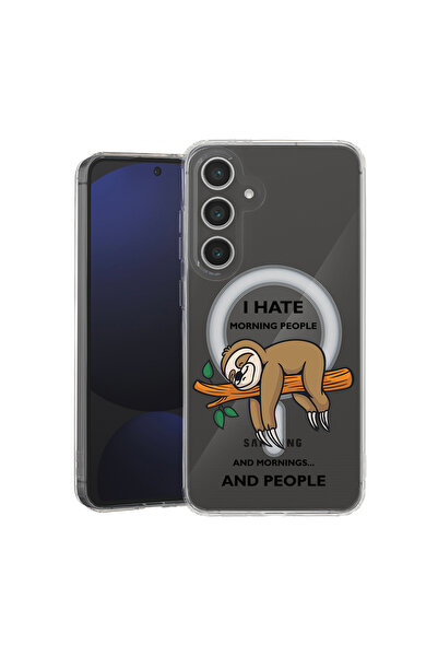 bestcase Carcasă antișoc MagSafe TPU pentru Samsung Galaxy A35, I Hate Mornin...