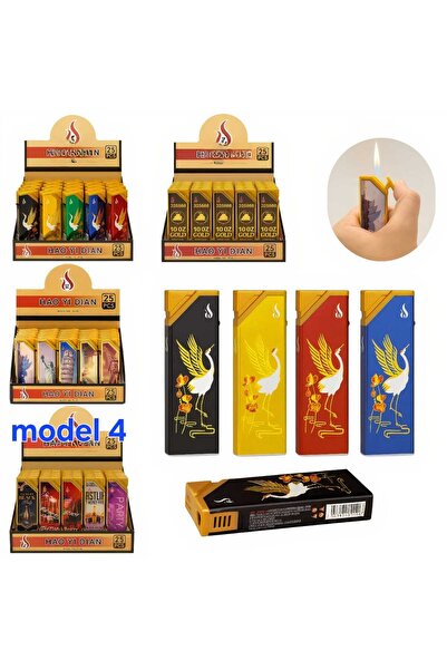 JML 25 pieces Windproof Lighters 7x2cm Metal Refillable Elegant Good Quality Model 4