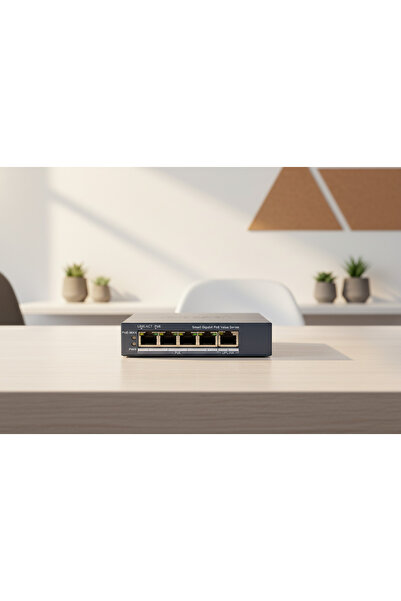 Hikvision switch 4 port poe gigabit / DS-3E1505P-EI/M سويتش نقل بمدى طويل يصل إلى 300 متر