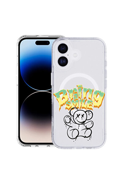 bestcase Carcasă antișoc MagSafe TPU pentru Apple iPhone 17, zâmbet de ursule...