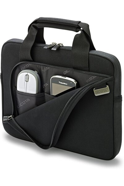 Dicota أكمام كمبيوتر محمول مصنوعة من مادة النيوبرين مع مقابض، مقاومة للماء، لون أسود (14-14.1 بوصة)