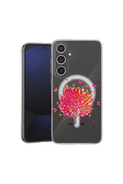 bestcase Carcasă MagSafe Anti-Șoc TPU pentru Samsung Galaxy A36 5G, Fluturi Arbore, 2087009 AS 1846