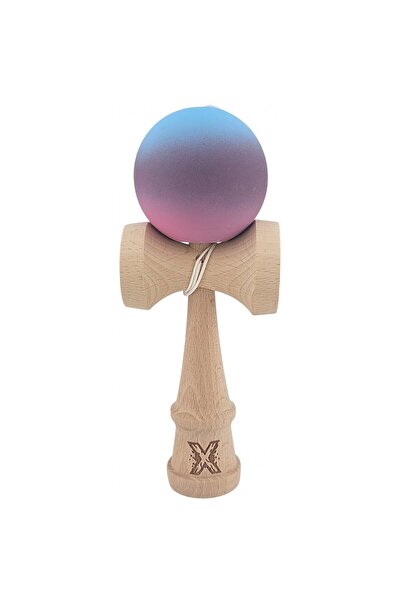 Flippy Професионална Кендама, Flippy, Дървена, 18 см, Градиент Светло Син Лил...