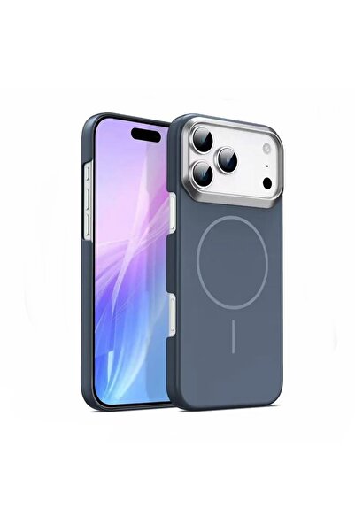 Gpack iPhone 17 Pro uyumlu Kılıf Sert Mika Ultra İnce ALP M-Safe Şarj Özellikli Lacivert