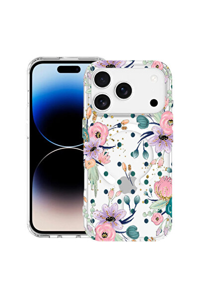 bestcase Carcasă antișoc MagSafe TPU pentru Apple iPhone 17 Pro, Colecția Flo...