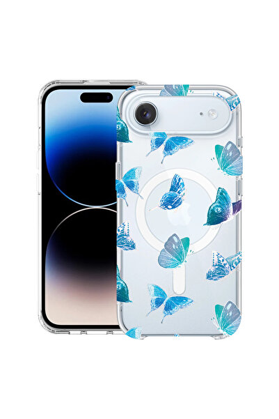 bestcase MagSafe Anti Shock TPU калъф за Apple iPhone 17 Air, модел пеперуда,...