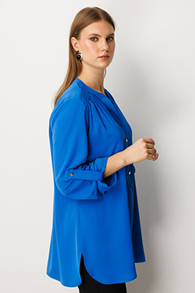 Mi Pret a Porter Mi Omuzları Büzgülü Bluz